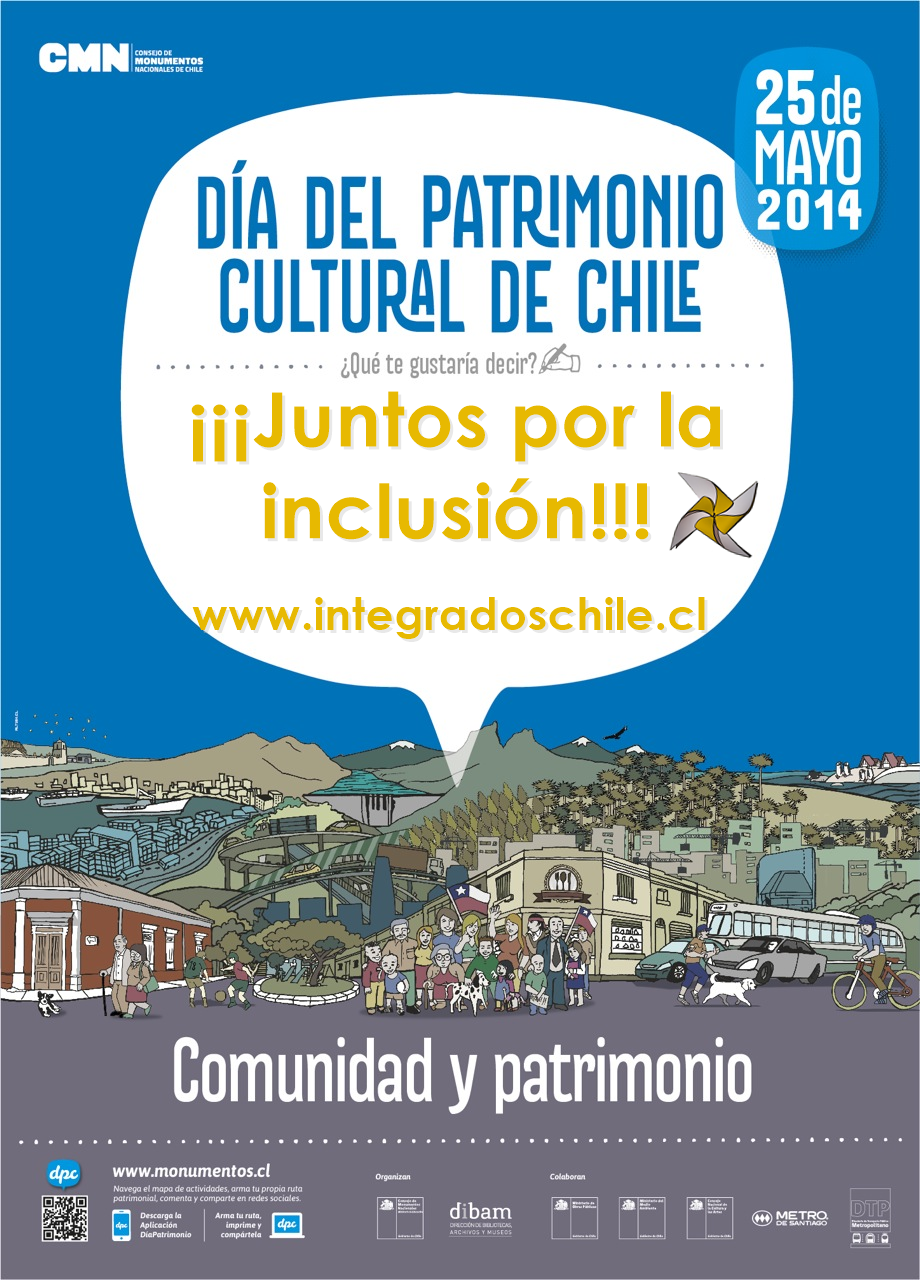 Afiche Día del Patrimonio Cultural 2014 Integrados Chile