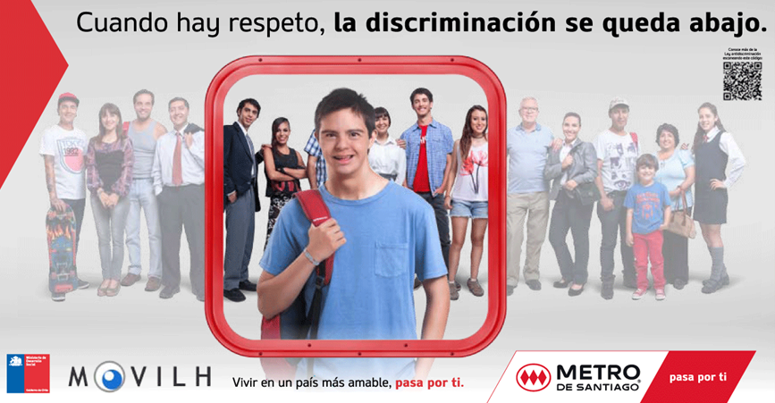Letrero de campaña de Metro con joven con síndrome de Down / Fuente: Metro