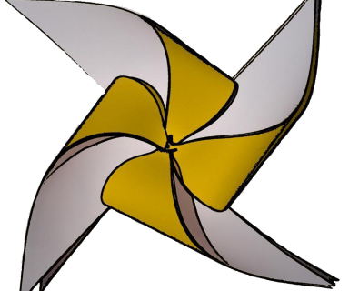 Logo de Integrados Chile - Remolino amarillo
