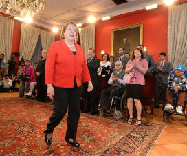 Presidenta Bachelet durante la presentación de la Comisión Asesora Presidencial - Fuente: Presidencia de la República