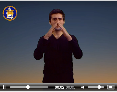 Captura de pantalla video del Diccionario Bilingüe Lengua de Señas Chilena – Español