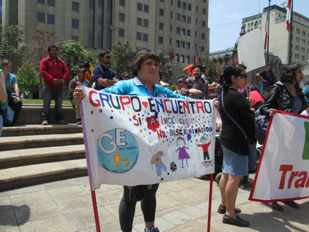 "Si a la inclusión, no la discriminación"- cartel / © Integrados Chile 