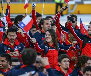 Delegación chilena desfilando en inauguración de Toronto 2015 - Fuente: Comité Paralímpico de Chile