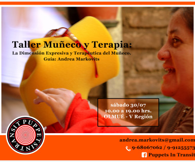 Afiche sobre taller Muñeco y Terapia